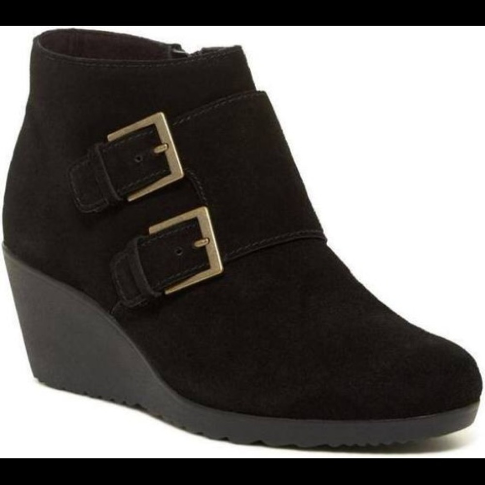 NEW Munro Drew Monk Strap Leather Suede Bootie